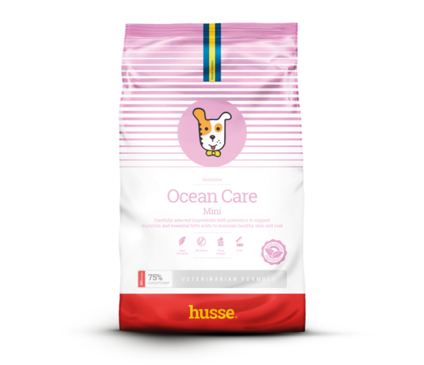 Croquettes au saumon pour chien en bonne santé avec husse