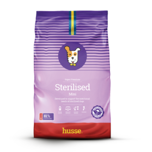croquettes pour chien adulte stérilisé de petite taille en bonne santé avec husse