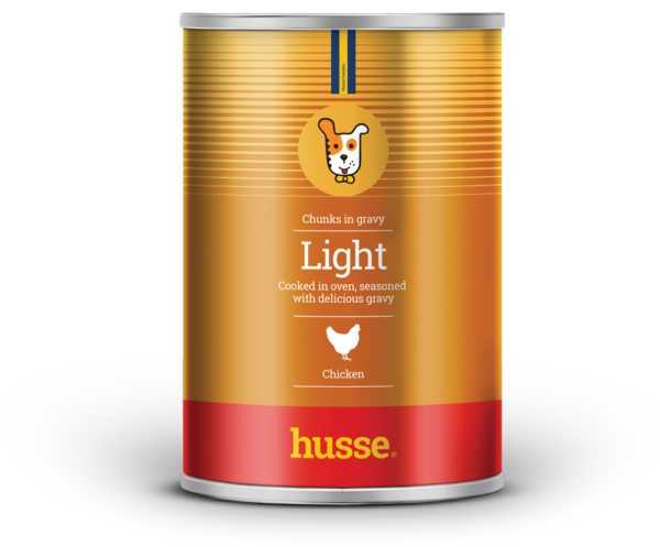 Morceaux de poulet en sauce Light pour chien adulte en surpoids