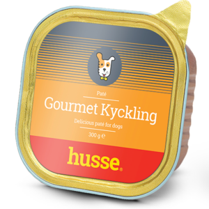 Pâté au poulet poulet en sauce pour chien en bonne santé avec husse