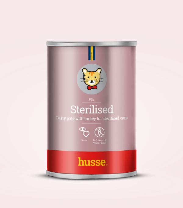 pâtée à la dinde pour chat stérilisé en bonne santé avec husse
