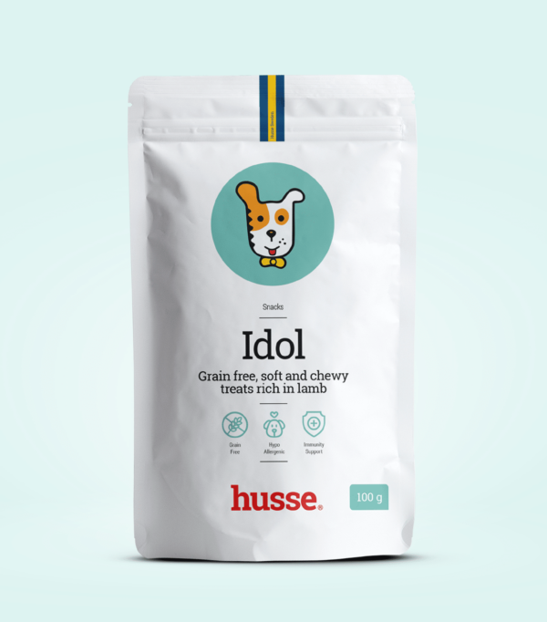 Friandises hypoallergéniques pour chien en bonne santé avec husse