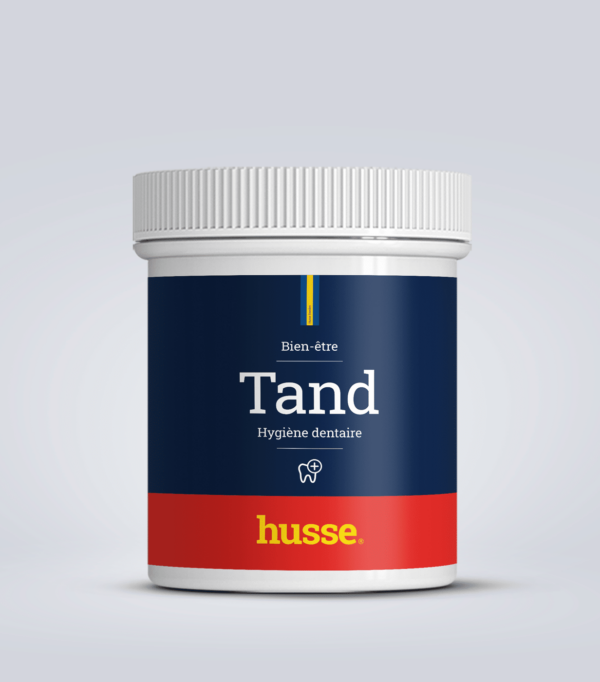 Poudre dentaire pour chien et chat en bonne santé avec husse