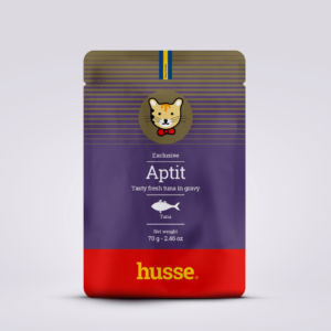 filets de thon en sauce pour chat en bonne santé avec husse