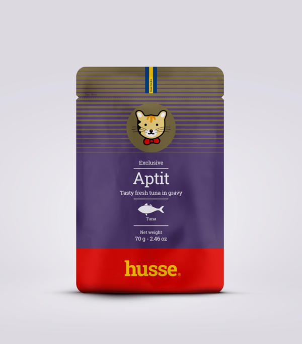 filets de thon en sauce pour chat en bonne santé avec husse
