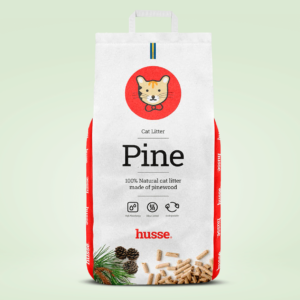Litière végétale pour chat en bonne santé avec husse