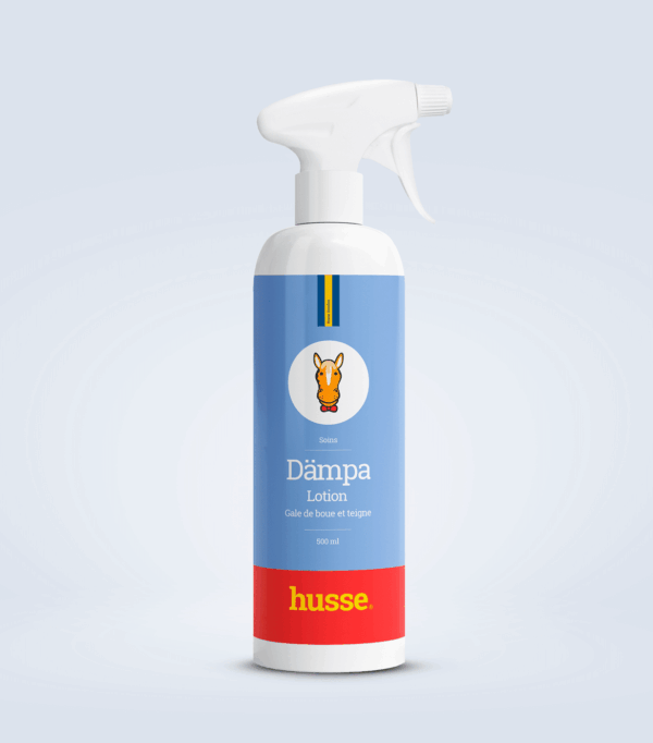 Lotion contre la gale de boue et la teigne pour cheval en bonne santé avec husse