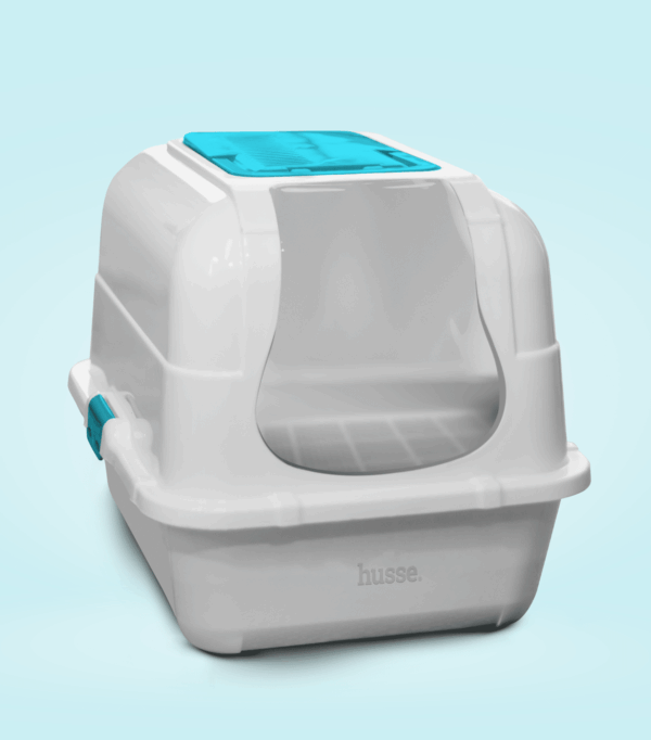 Maison de toilette pour chat en bonne santé avec husse