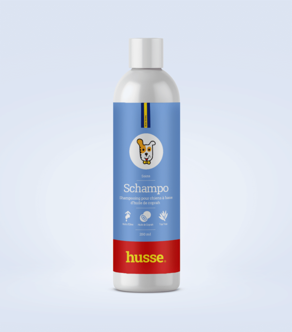 Shampoing doux pour chien en bonne santé avec husse