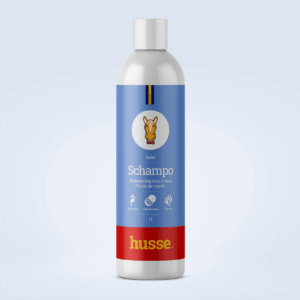 Shampoing pour cheval en bonne santé avec husse