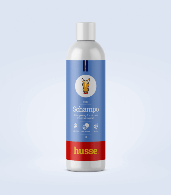 Shampoing pour cheval en bonne santé avec husse