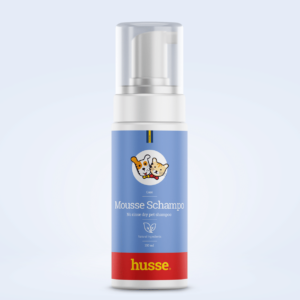 Shampoing sec pour chien et chat en bonne santé avec husse