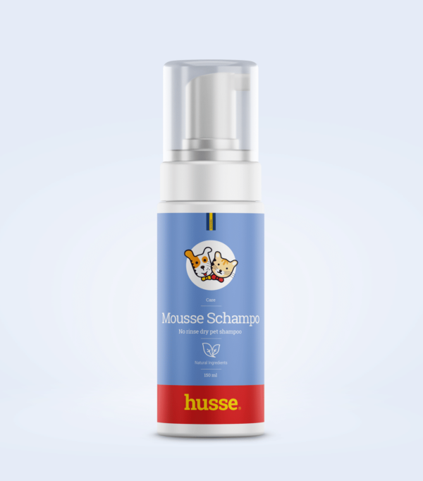 Shampoing sec pour chien et chat en bonne santé avec husse