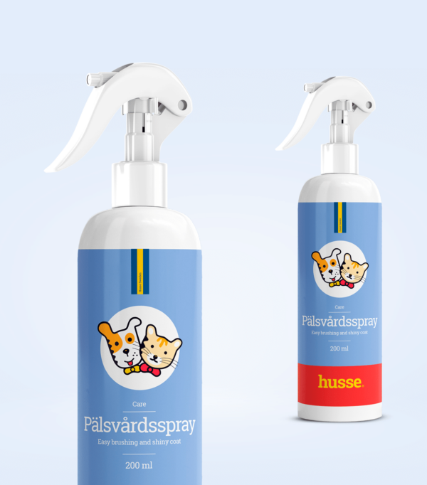Spray de toilettage démêlant pour chien et chat en bonne santé avec husse