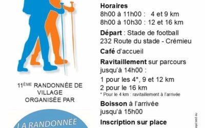 HUSSE NORD ISERE PARTENAIRE DE LA RANDONNEE CREMOLANE