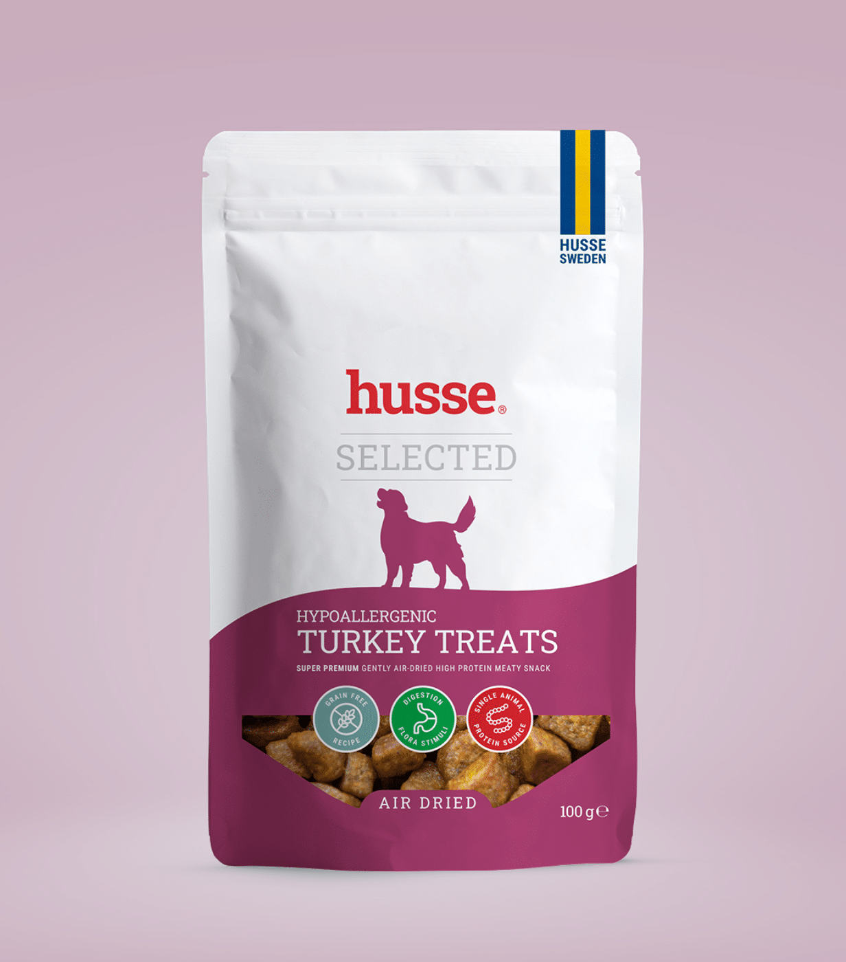 friandises hypoallergéniques pour chien à digestion sensible husse